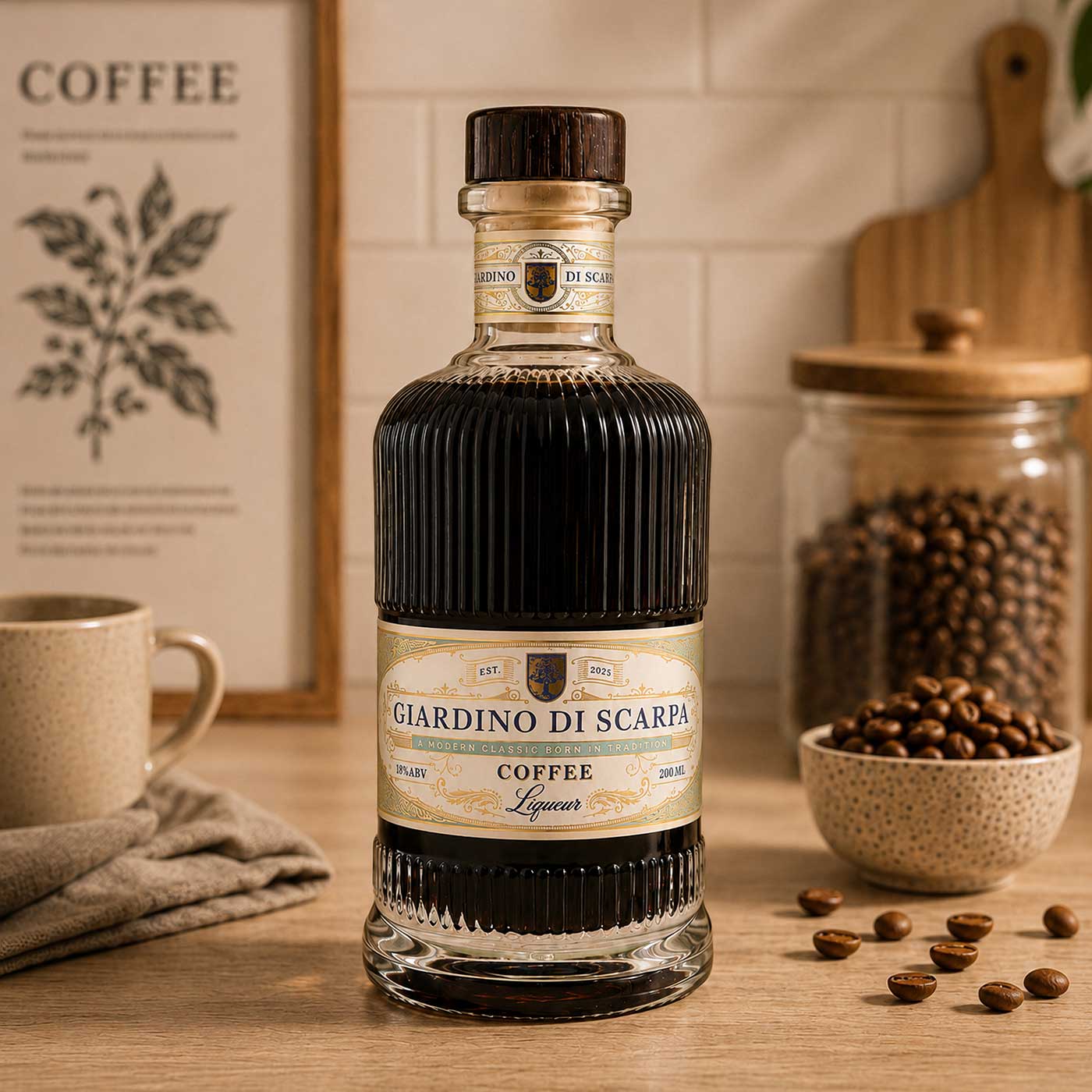 Giardino Di Scarpa Coffee Liqueur 200ml bottle
